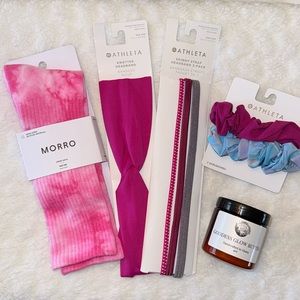 Athletes Crew Socks, Headbands, Scrunchies and Body Butter